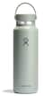Hydro Flask Water Bottle Insulated Stainless Steel Wide Mouth Flex Lid Non Spill Leakproof and Refillable in 40 Oz Tonal Agave