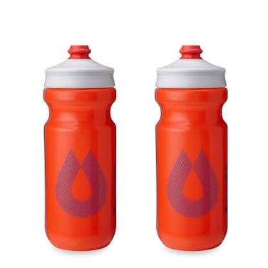 HydraPak Polar Bottle Breakaway Surge Lightweight Bike Water Bottle 2Pack High Flow Cycling Sports Squeeze Bottle Orange 600ml 20oz