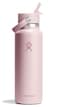 Hydro Flask Water Bottle Insulated Stainless Steel Wide Straw Lid Non Spill Leakproof in 40 Oz Agave Green