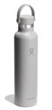 Hydro Flask Water Bottle Insulated Stainless Steel Non Spill Leakproof in 24 Oz Birch Gray