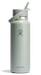Hydro Flask Water Bottle Insulated Stainless Steel Wide Mouth Flex Straw Lid Non Spill Leakproof and Refillable in 40 Oz Tonal Agave