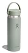 Hydro Flask Water Bottle Insulated Stainless Steel Wide Mouth Flex Lid Non Spill Leakproof and Refillable in 20 Oz Tonal Agave
