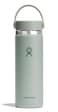 Hydro Flask Water Bottle Insulated Stainless Steel Wide Mouth Flex Lid Non Spill Leakproof and Refillable in 20 Oz Tonal Agave