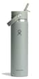 Hydro Flask Water Bottle Insulated Stainless Steel Wide Mouth Flex Straw Lid Non Spill Leakproof and Refillable in 24 Oz Tonal Agave