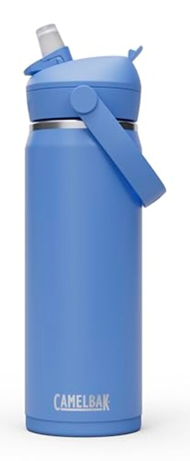 CamelBak Thrive Flip Straw Insulated Stainless Steel Water Bottle Cold Retention Design for Everyday Hydration and Active Use 20oz Sky Blue