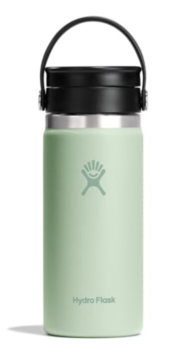 Hydro Flask Flex Sip Coffee Tumbler Insulated Stainless Steel Non Spill Leak Proof Travel Coffee Cup 16 Oz Aloe Green