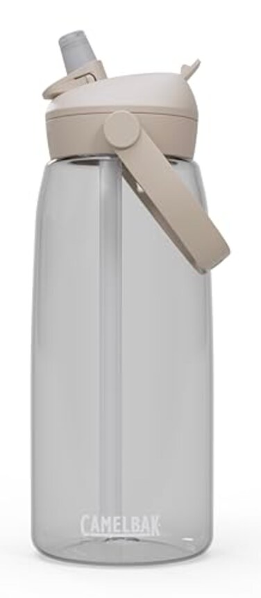 CamelBak Thrive Flip Straw Water Bottle Easy Sip Design for Everyday Hydration and Travel 32oz Clear