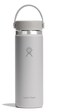 Hydro Flask Water Bottle Insulated Stainless Steel Wide Mouth Flex Lid Non Spill Leakproof and Refillable in 20 Oz Birch Gray