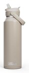 CamelBak Thrive Flip Straw Insulated Stainless Steel Water Bottle Cold Retention Design for Everyday Hydration and Active Use 40oz Stone