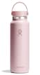 Hydro Flask Water Bottle Insulated Stainless Steel Wide Mouth Flex Lid Non Spill Leakproof and Refillable in 40 Oz Tonal Trillium