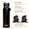 CamelBak Thrive Flip Straw Insulated Stainless Steel Water Bottle Cold Retention Design for Everyday Hydration and Active Use 32oz Black