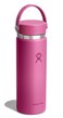 Hydro Flask Water Bottle Insulated Stainless Steel Wide Mouth Flex Lid Non Spill Leakproof and Refillable in 20 Oz Reef Pink