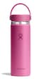 Hydro Flask Water Bottle Insulated Stainless Steel Wide Mouth Flex Lid Non Spill Leakproof and Refillable in 20 Oz Reef Pink