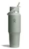 Hydro Flask Travel Water Bottle Insulated Stainless Steel Wide Straw Lid Non Spill Leakproof in 40 Oz Agave Green