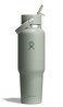 Hydro Flask Travel Water Bottle Insulated Stainless Steel Wide Straw Lid Non Spill Leakproof in 40 Oz Agave Green