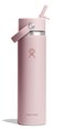 Hydro Flask Water Bottle Insulated Stainless Steel Wide Straw Lid Non Spill Leakproof in 24 Oz Trillium Pink