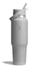Hydro Flask Travel Water Bottle Insulated Stainless Steel Wide Straw Lid Non Spill Leakproof in 40 Oz Birch Gray