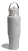 Hydro Flask Travel Water Bottle Insulated Stainless Steel Wide Straw Lid Non Spill Leakproof in 40 Oz Birch Gray
