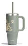 Hydro Flask 24 Oz Travel Tumbler with Handle Lid and Straw Insulated Stainless Steel in 24 Oz Botanical Bliss Green