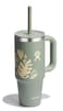 Hydro Flask 24 Oz Travel Tumbler with Handle Lid and Straw Insulated Stainless Steel in 24 Oz Botanical Bliss Green