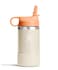 Hydro Flask Kids Water Bottle for School Stainless Steel and Insulated with Straw Cap 12 Oz Coconut