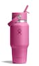 Hydro Flask Travel Water Bottle Insulated Stainless Steel Wide Straw Lid Non Spill Leakproof in 24 Oz Reef Pink