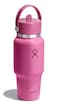 Hydro Flask Travel Water Bottle Insulated Stainless Steel Wide Straw Lid Non Spill Leakproof in 24 Oz Reef Pink