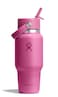 Hydro Flask Travel Water Bottle Insulated Stainless Steel Wide Straw Lid Non Spill Leakproof in 24 Oz Reef Pink