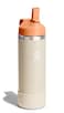 Hydro Flask Kids Water Bottle for School Stainless Steel and Insulated with Straw Cap 18 Oz Coconut