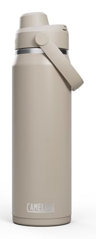 CamelBak Thrive Chug Insulated Stainless Steel Water Bottle Cold Retention with High Flow Lid for Everyday Hydration and Active Use 25oz Stone