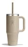 Hydro Flask 24 Oz Travel Tumbler with Handle Lid and Straw Insulated Stainless Steel in 24 Oz Oat Tan