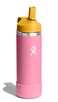 Hydro Flask Kids Water Bottle for School Stainless Steel and Insulated with Straw Cap 18 Oz in Dahlia