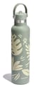 Hydro Flask Water Bottle Insulated Stainless Steel Straw Lid Non Spill Leakproof 24 Oz Botanical Bliss Green