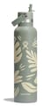 Hydro Flask Water Bottle Insulated Stainless Steel Straw Lid Non Spill Leakproof 24 Oz Botanical Bliss Green