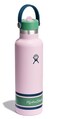 Hydro Flask Water Bottle Insulated Stainless Steel Standard Mouth Flex Straw Lid Non Spill Leakproof and Refillable in 21 Oz Campus Pink