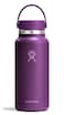Hydro Flask Water Bottle Insulated Stainless Steel Wide Mouth Flex Lid Non Spill Leakproof in 32 Oz Beachplum Purple