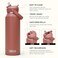 CamelBak Thrive Flip Straw Insulated Stainless Steel Water Bottle Cold Retention Design for Everyday Hydration and Active Use 40oz Sierra Red