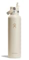 Hydro Flask Water Bottle Insulated Stainless Steel Straw Lid Non Spill Leakproof in 24 Oz Coconut Cream