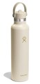 Hydro Flask Water Bottle Insulated Stainless Steel Straw Lid Non Spill Leakproof in 24 Oz Coconut Cream