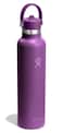 Hydro Flask Water Bottle Insulated Stainless Steel Straw Lid Non Spill Leakproof in 24 Oz Beachplum Purple