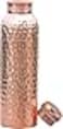 BIFFELY 100 Pure Copper Water Bottle for Drinking Extra Large 34 Oz Wide Mouth Hammered Ayurvedic Copper Water Bottle Handcrafted LeakProof Vessel Reusable BPAFree Travel Friendly