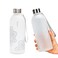 bzyoo 32 OZ 1 Liter Time Marker Water Bottle Frosted Durable Plastic With Strap Reusable Clear Bottle With Times To Drink Time Markings For Daily Hydration Intake BPA Free Silver