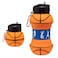 Maccabi Art ClipOn Collapsible BPAFree Silicone Basketball Water Bottle for Kids 18 Oz Size