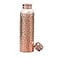 HOMEZY Copper Water Bottle 34oz1000ml 100 Pure Handmade Hammered Ayurvedic Pure Copper Vessel for Drinking Heavy Duty Leakproof