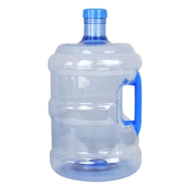 Wakauto Round Plastic Water Bottle with Handle2 Gallon Portable Water Jugs Large Capacity Water Container with Cap Easy Grip Carry Handle For Outdoor Sports Camping