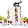 UTEBIT Fruit Infuser Water Bottle 68 OZ Leakproof Plastic Infusion Bottle With Straw for Gym Camping Travel Outdoor