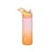 EcoVessel WAVE Tritan Plastic Sports Water Bottle with Flip Top Straw Leak Proof Lid and Carry Handle Reusable Water Bottle for Gym 24 oz Coral Sand