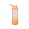 EcoVessel WAVE Tritan Plastic Sports Water Bottle with Flip Top Straw Leak Proof Lid and Carry Handle Reusable Water Bottle for Gym 24 oz Coral Sand