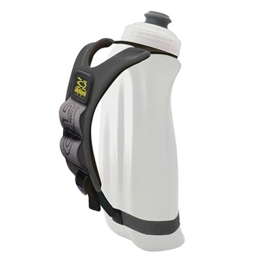 Amphipod Hydraform Ergo Minimalist Handheld Water Bottle BPAFree Hydration Pack for UltraRunning Marathons Walking CharcoalClear 16 oz