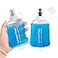 GUYI GYGYL Soft Flask TPU Collapsible Soft Water Bottle for Hydration Pack Running Vest LeakProof Folding Water Bottle for Hiking Cycling Climbing Jogging150ml Blue 2pcs